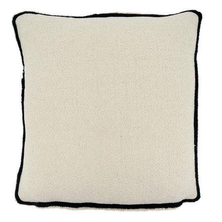 SARO LIFESTYLE SARO 9615.BW18SC 18 in. Square Reversible Design Pillow Cover  Black & White 9615.BW18SC